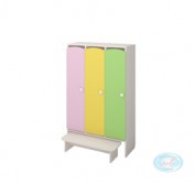 Шкаф для детской одежды трехдверный ДУ-Ш3 + ДУ-С2
